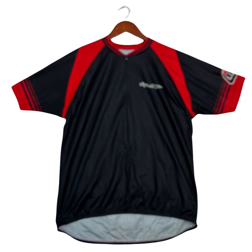 Troy Lee Designs Cycling Jersey Mens Medium Black Red Skull Short Sleeve MTB BMX